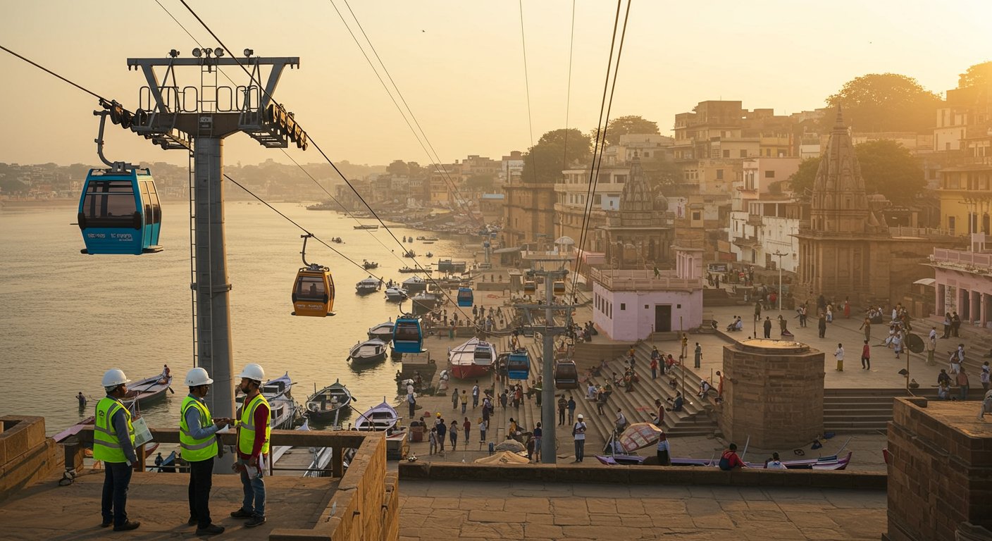 Varanasi Ropeway: 90 Trolleys Complete Testing by August 14, Monitored by Expert Engineers
