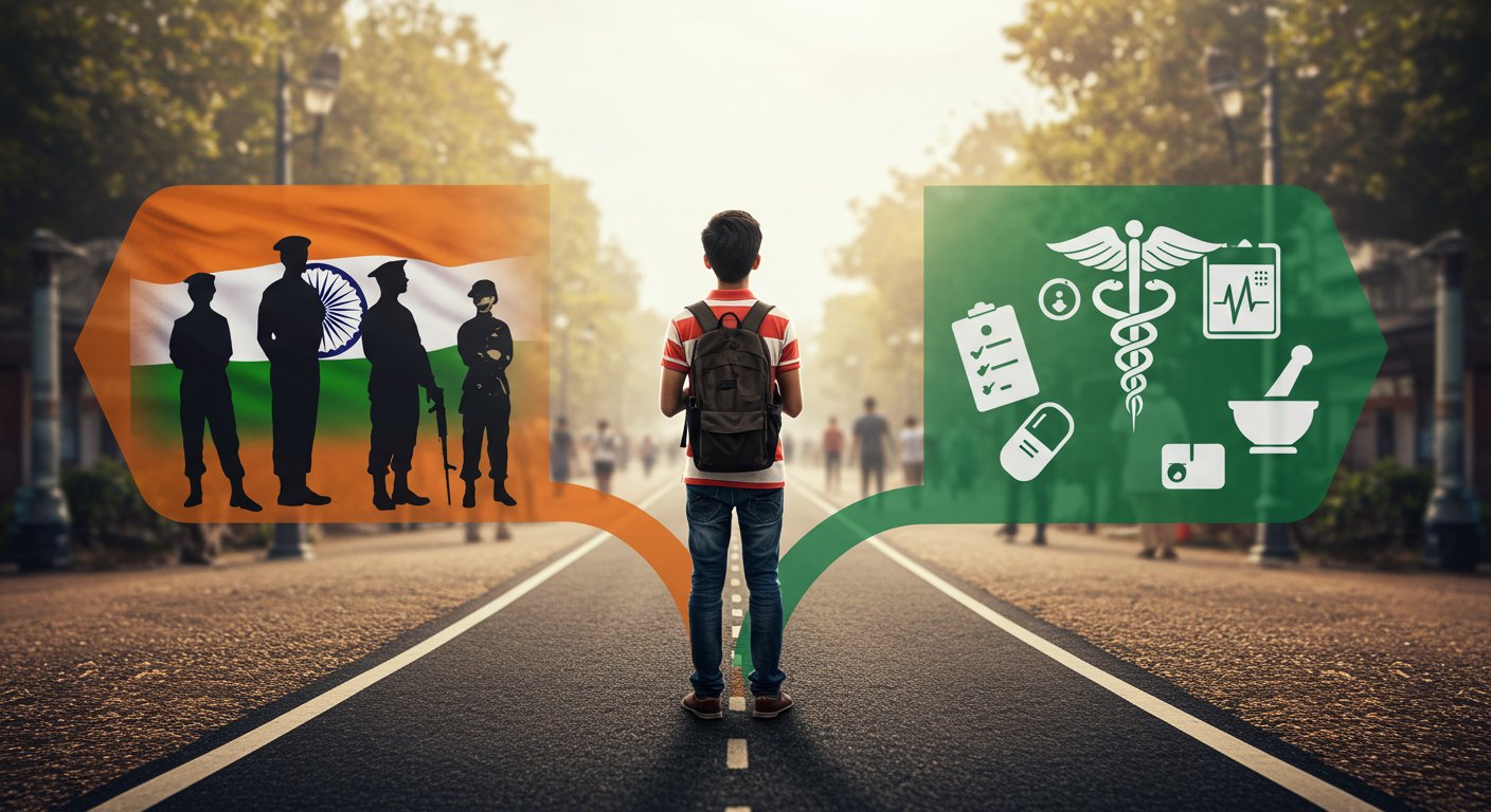 12वीं के बाद फौज या फार्मेसी? करियर की उलझन सुलझाएँ, सेना और रेडियोलॉजी में रास्तों की पूरी जानकारी