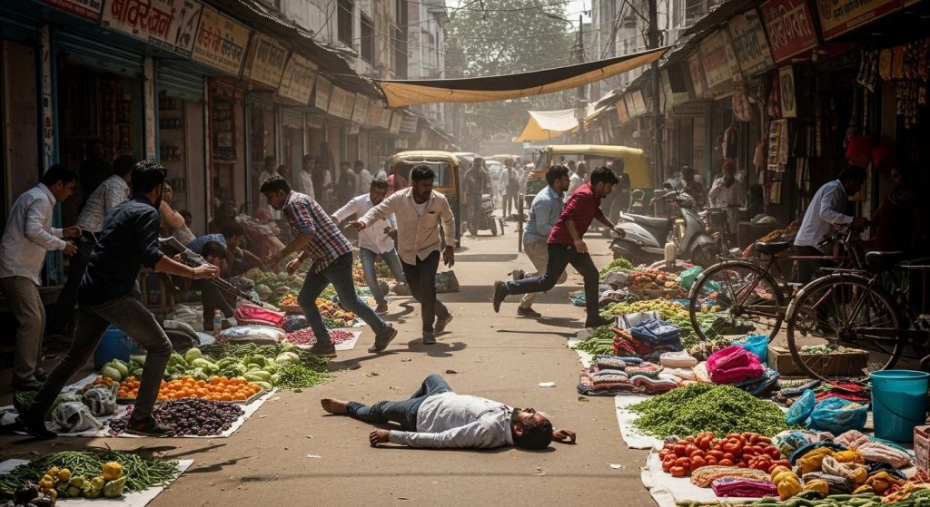 UP: Gangster Salim murdered in broad daylight in a crowded market, chased for 3 km and killed near a police outpost; panic in the city.