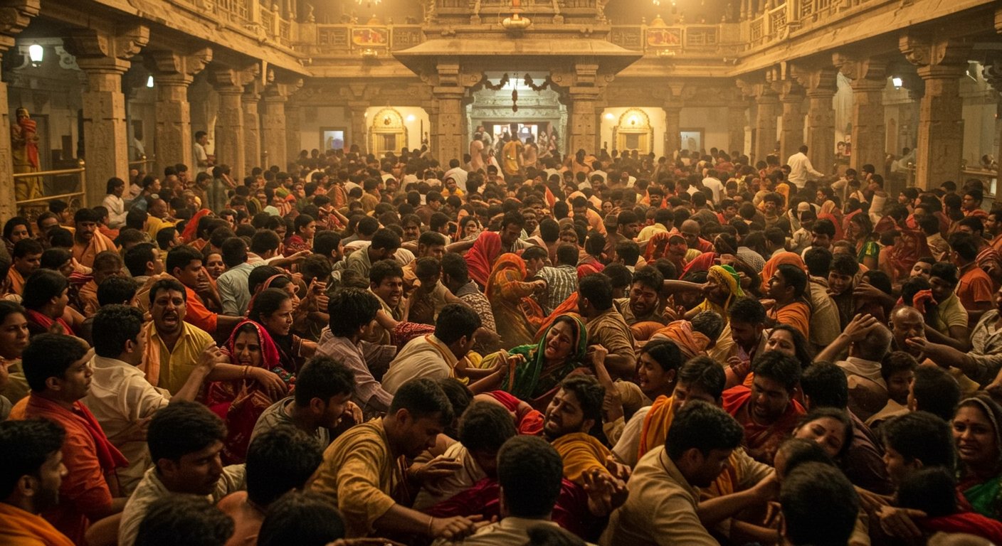 Stampede at Ausaaneshwar Temple: Amid 'Bam-Bam' Chants, Screams and Chaos Among 4000 Devotees; Many Injured