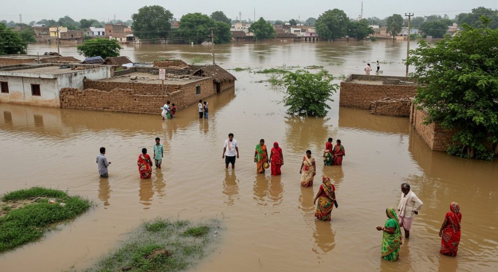 UP: Yamuna Nears Danger Mark, Life Comes to a Standstill in 13 Villages - See Pictures!