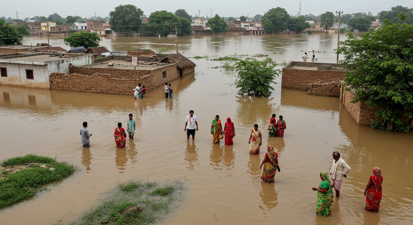 UP: Yamuna Nears Danger Mark, Life Comes to a Standstill in 13 Villages - See Pictures!