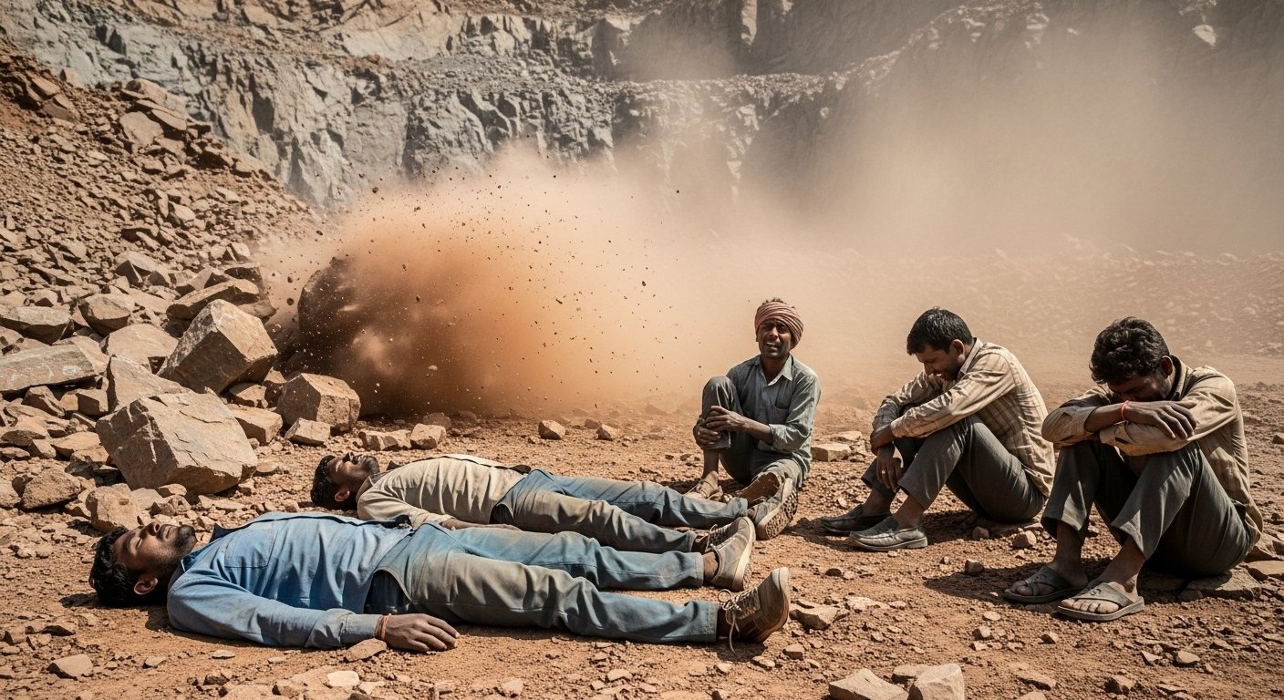 Mahoba: Two Labourers Killed, Two Injured by Flying Stones in Rock Blasting