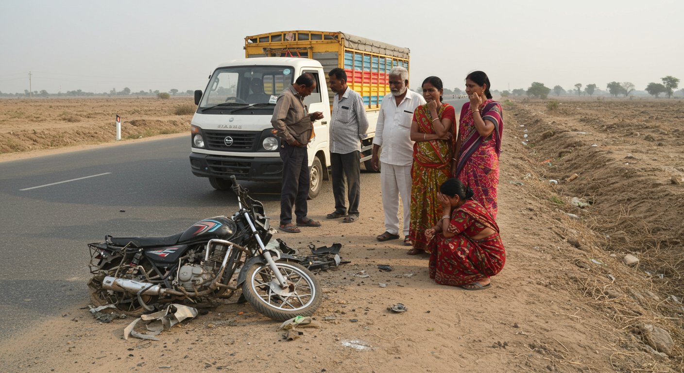 Horrific Road Accident in Aligarh: Canter Crushes Bike, Aunt and Nephew Tragically Die, Family Plunged into Mourning