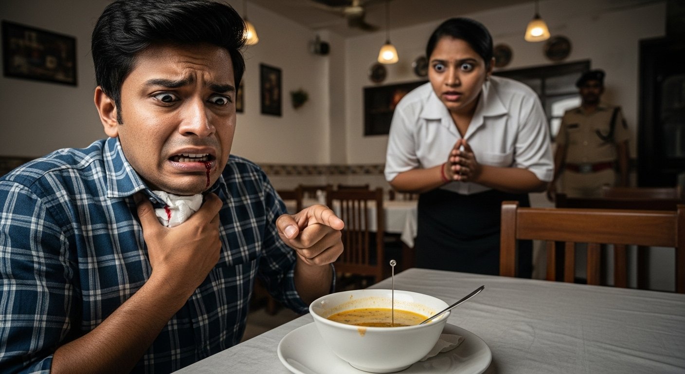 Aligarh: Pin Found in Restaurant Soup, Youth's Throat Bleeds, Police Investigation Begins