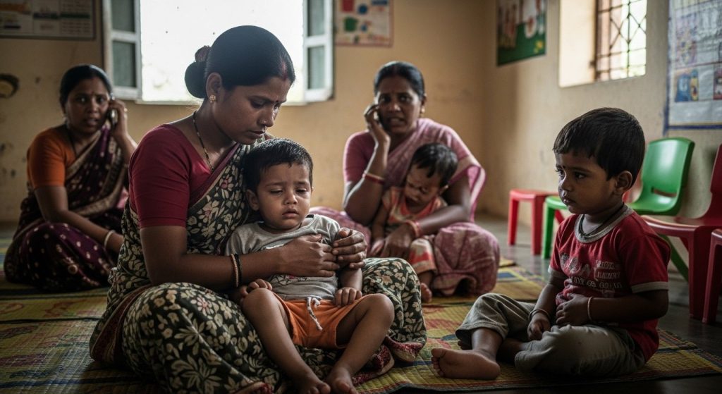 Aligarh: Children in Anganwadi ate poison brought from home, many ill