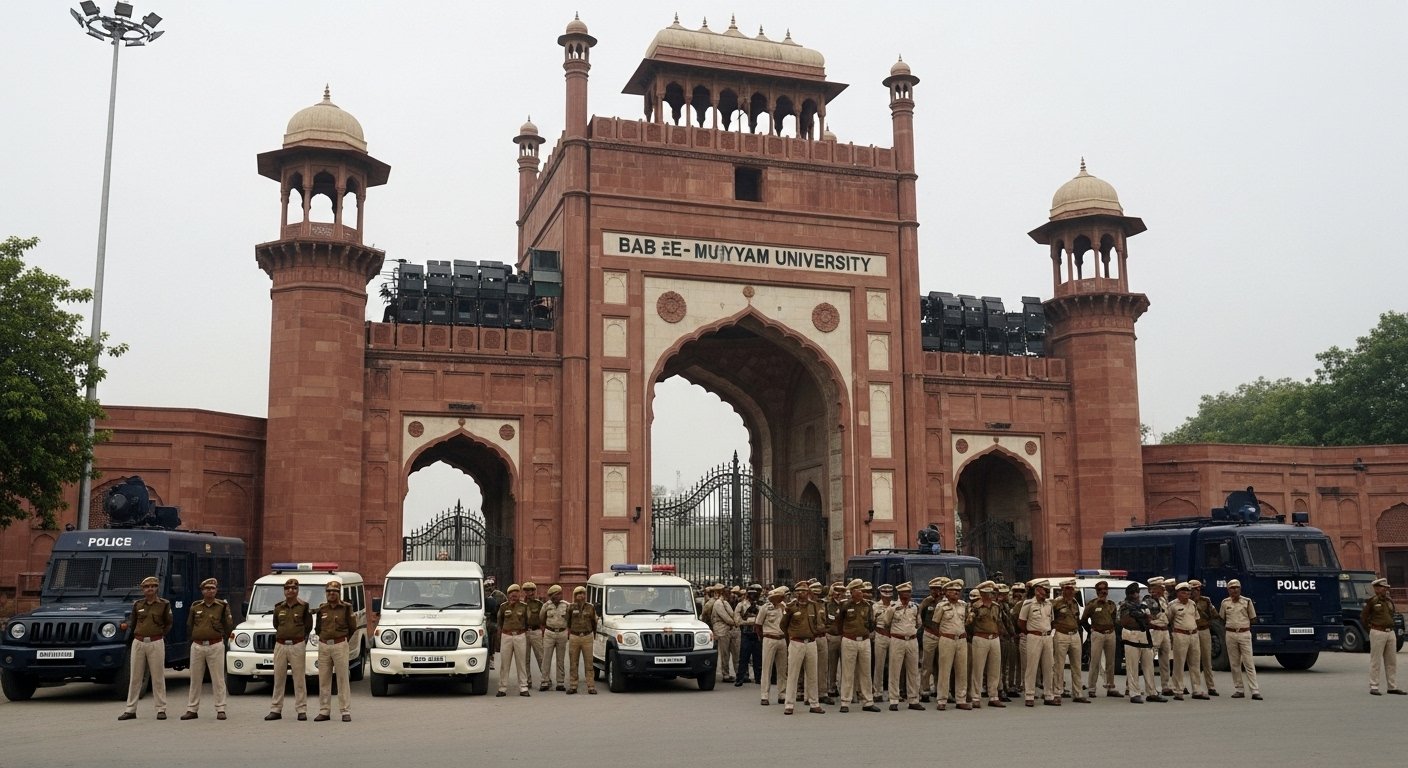 Announcement of Hanuman Chalisa Recitation at Aligarh Muslim University: Force Deployed at Bab-e-Syed, Police-Administration on Alert