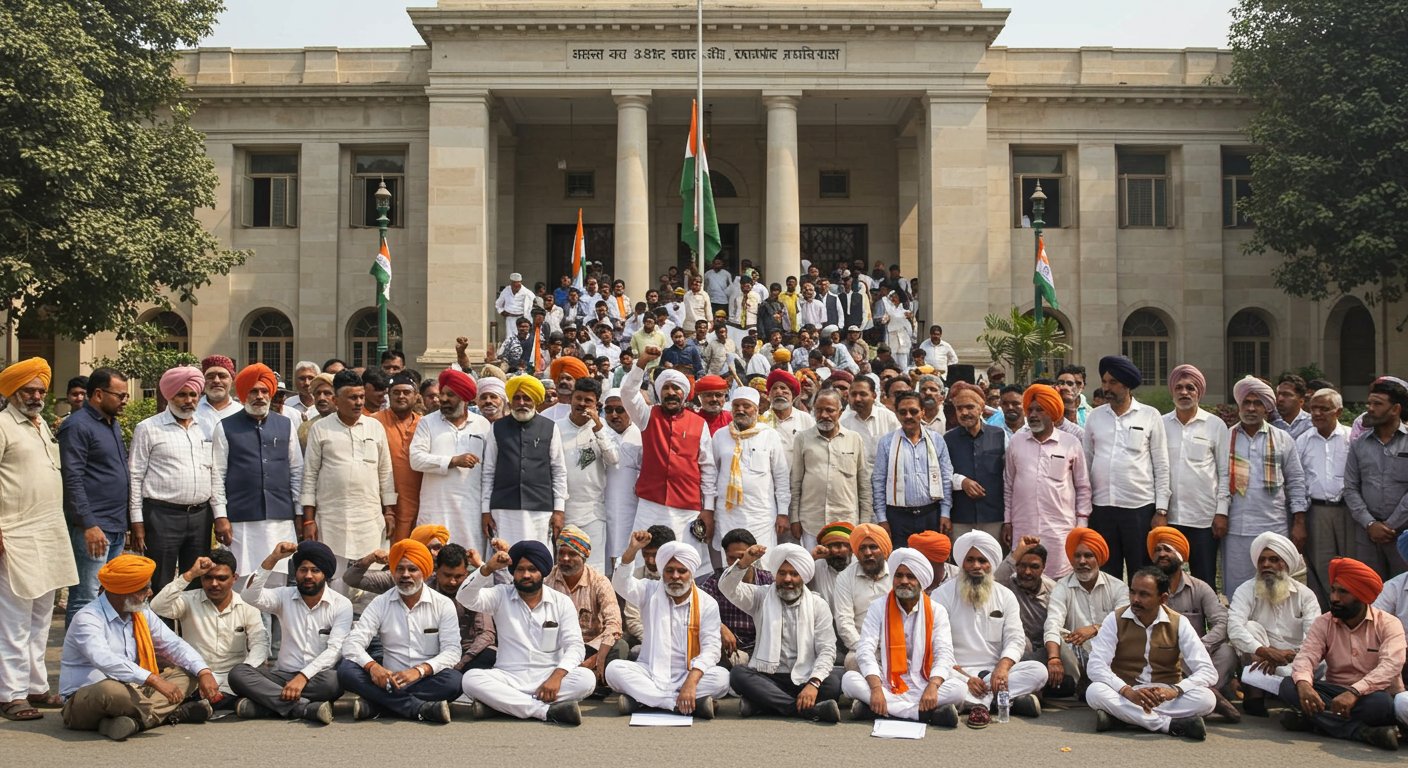 Externment Action Against Pradhan Amit: Vigorous Protest by Pradhans in Aligarh, Sit-in at Collectorate
