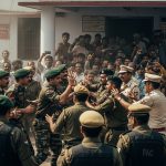 Aligarh: Police-soldiers clash escalates tension, massive commotion at Atrauli police station, PAC deployed.