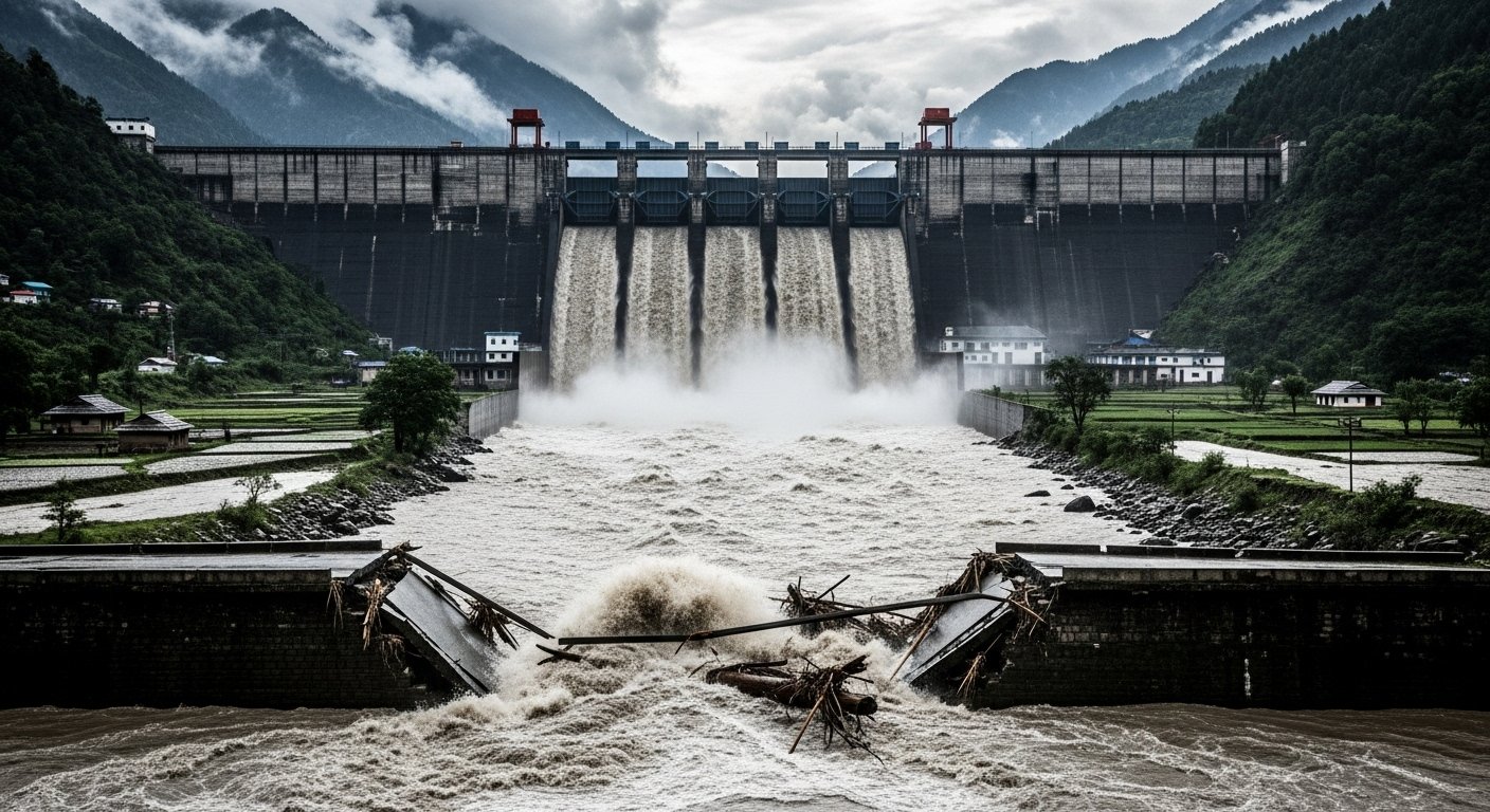 Himachal: All five gates of Pandoh Dam opened, Beas River in spate; Dawada Footbridge swept away, many low-lying areas affected