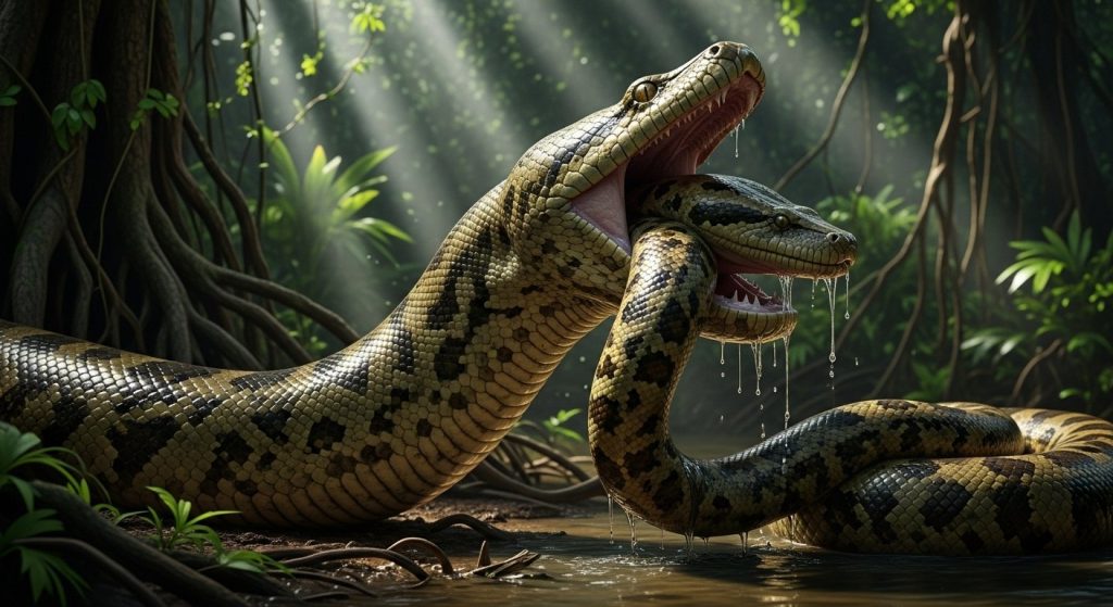 Amazing Video: An Anaconda Swallowed Another Anaconda, Then Spat It Out Alive!