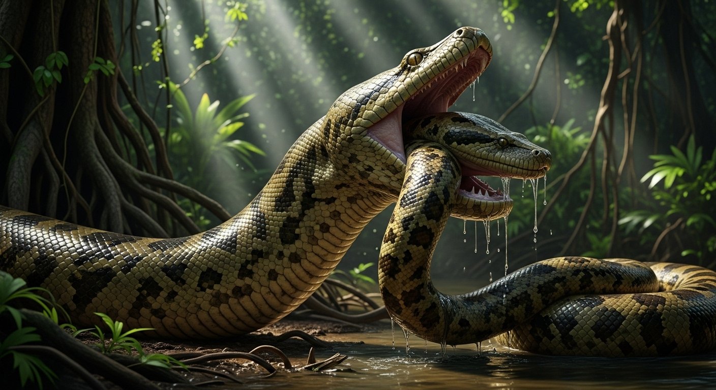 Amazing Video: An Anaconda Swallowed Another Anaconda, Then Spat It Out Alive!