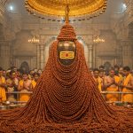 Divine Spectacle in Kashi: Baba's Shrine Adorned with Rudraksha on Last Sawan Monday; City Resounds with 'Bol Bam' Chants