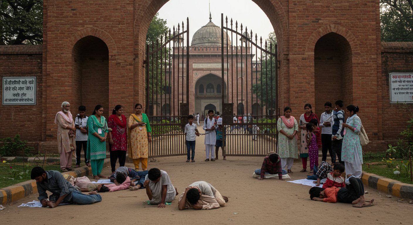 AMU Tense: Health of Students on Hunger Strike Worsens; College Gates Locked, Teachers and Children Sent Back