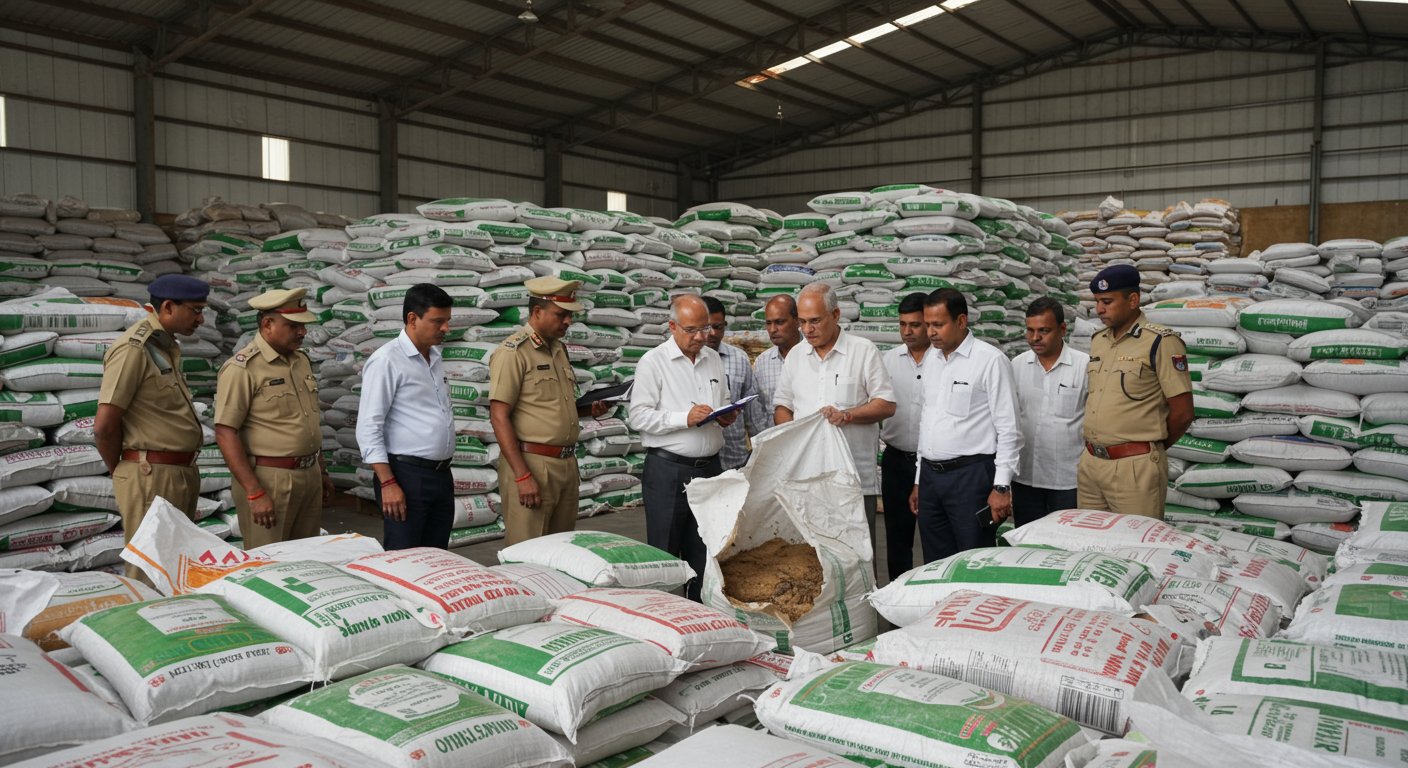 Major exposé of fake fertilizer in Auraiya: 900 sacks recovered, huge fraud against farmers!