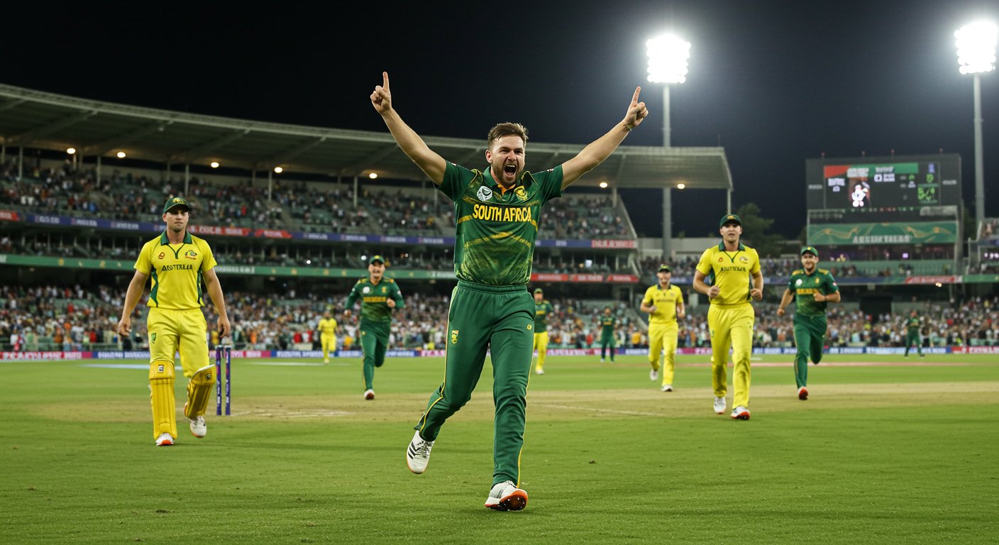 Australia's Nine-Match T20 Winning Streak Ends; South Africa Win by 53 Runs, Brevis Scores 125; Series Level at 1-1.