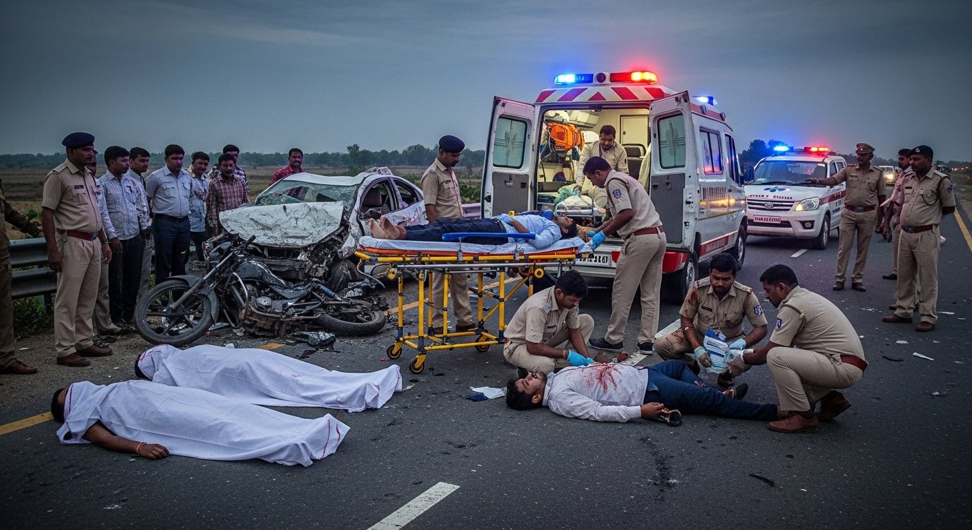 Road Accidents Wreak Havoc in Bahraich: Two Dead, Three Seriously Injured in Separate Incidents; Two Critical