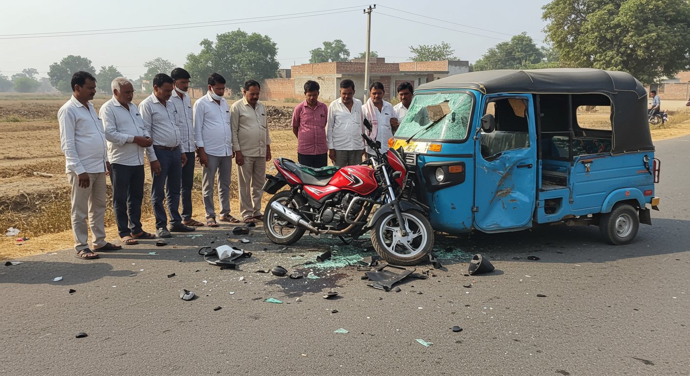 Horrific Road Accident in Banda: Youth Killed in Tempo-Bike Collision, Area Stunned