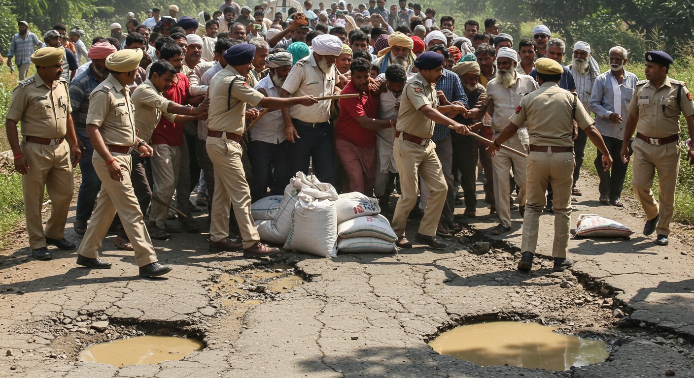 Banda: Chandrashekhar Launches Major Attack on Government – 'Potholes Not Filled in Eight Years, Farmers Lathi-Charged for Fertilizer'