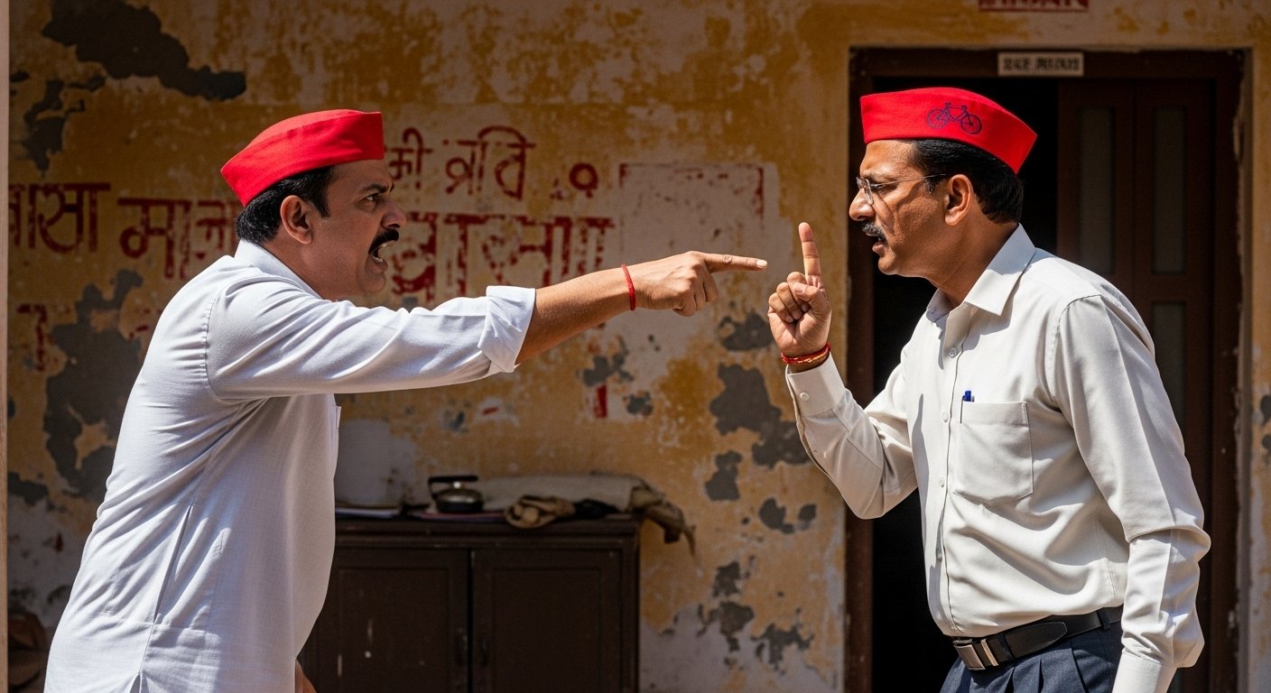 SP's Bizarre Dispute in Banda: District President and Media In-charge Expel Each Other!