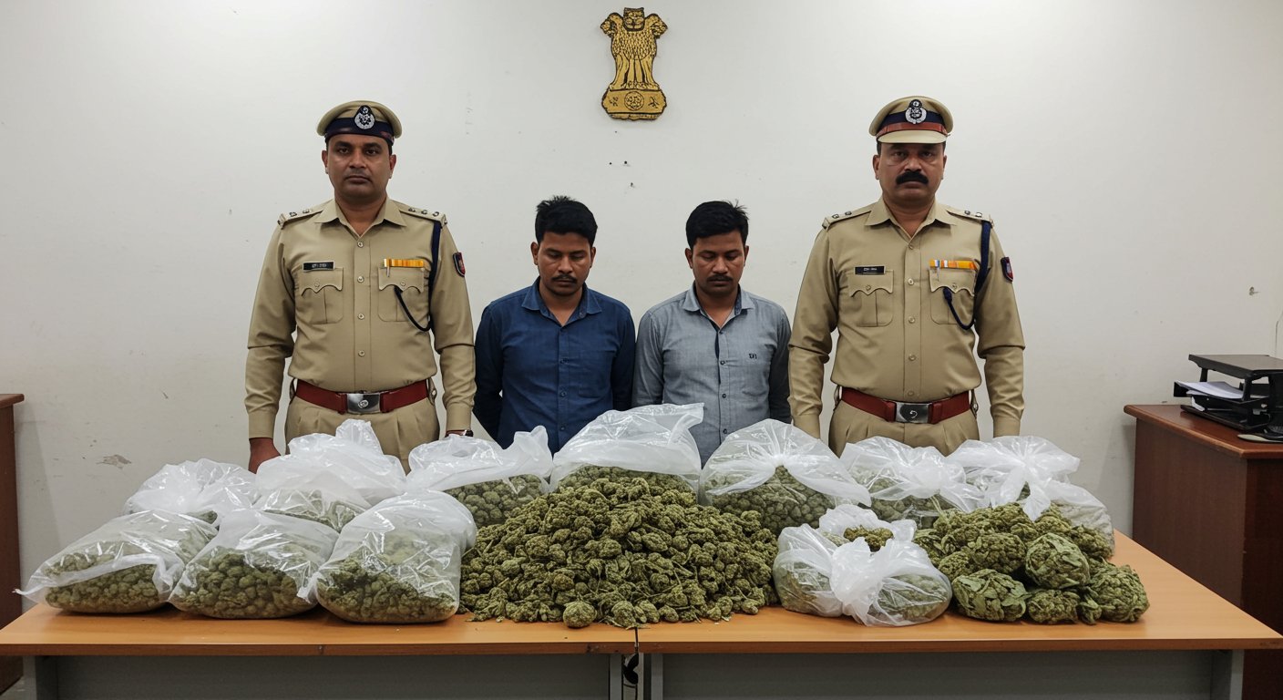 Major Disclosure in Banda: Two Smugglers Arrested with 22 Kg Cannabis Worth 4 Lakh