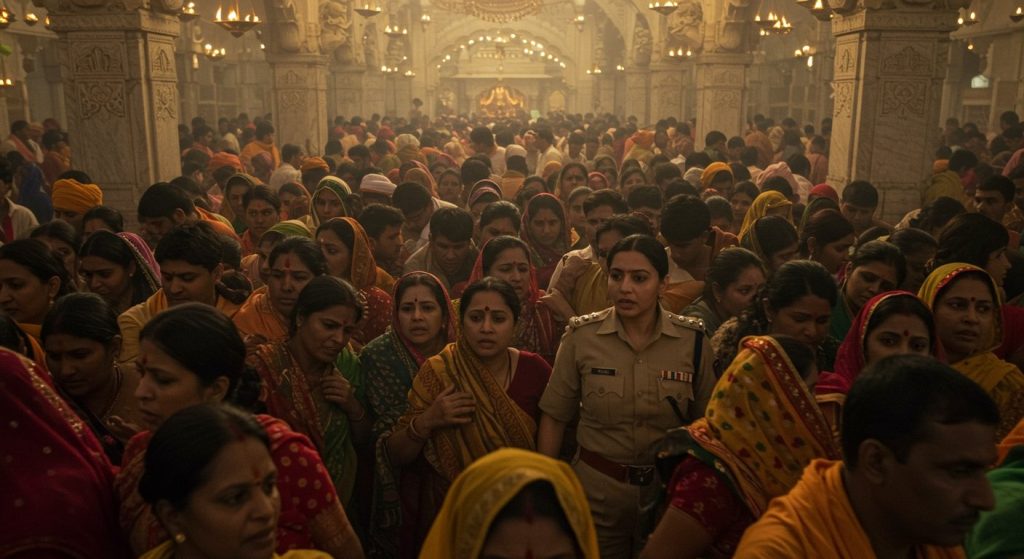 Crowd chaos strikes Bankebihari Temple again: Woman falls ill during Mangala Aarti, ADG also caught in the crush.