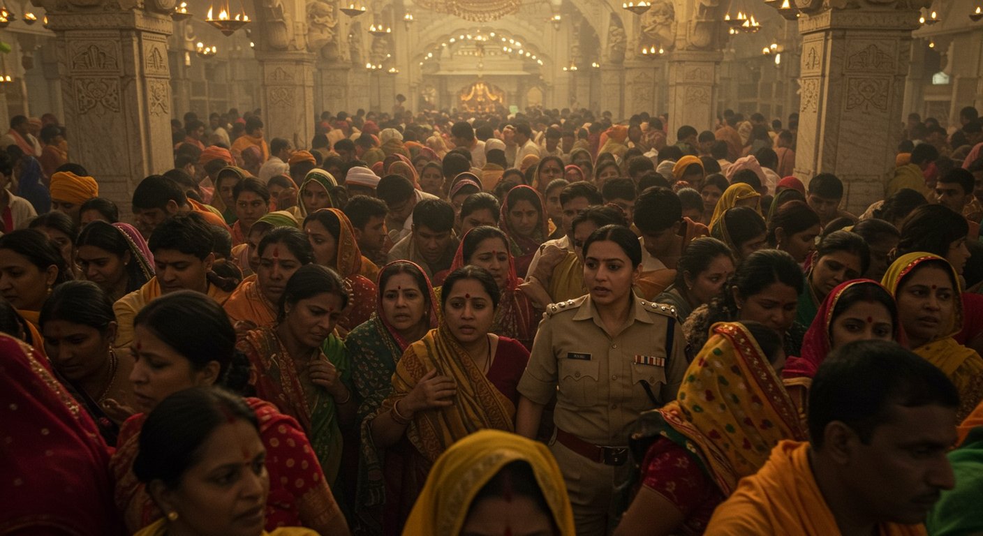 Crowd chaos strikes Bankebihari Temple again: Woman falls ill during Mangala Aarti, ADG also caught in the crush.