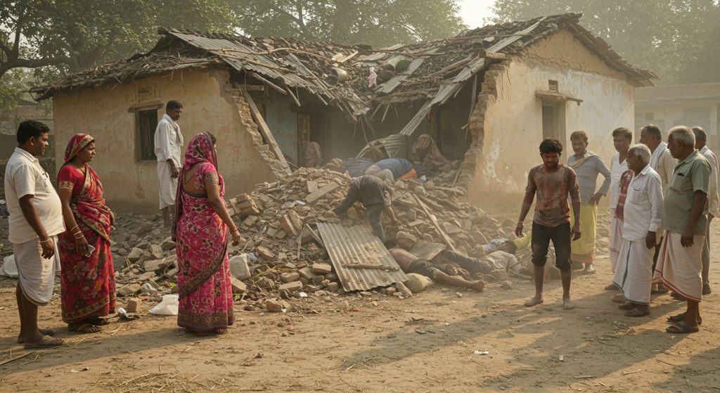 Major Accident in Barabanki: Hut-like House Collapses, One Youth Tragically Dies; Companion Seriously Injured