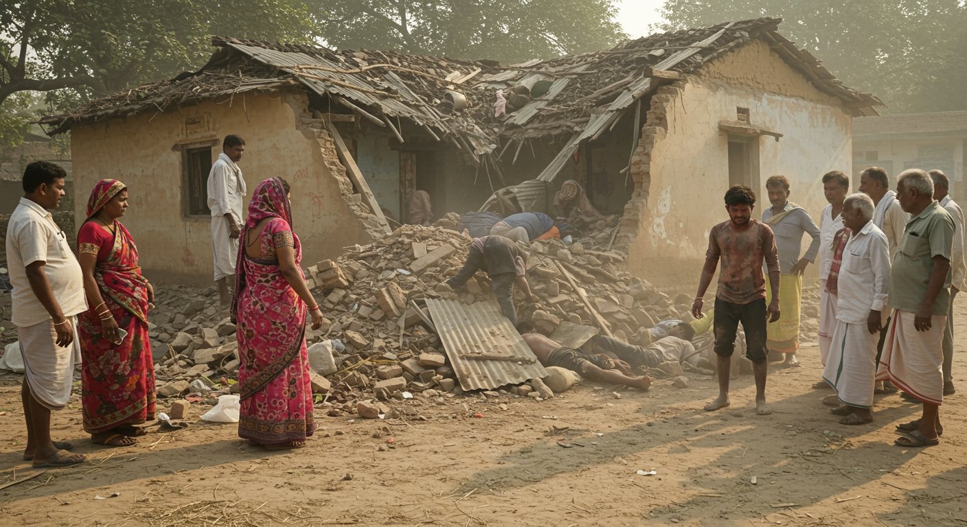 Major Accident in Barabanki: Hut-like House Collapses, One Youth Tragically Dies; Companion Seriously Injured