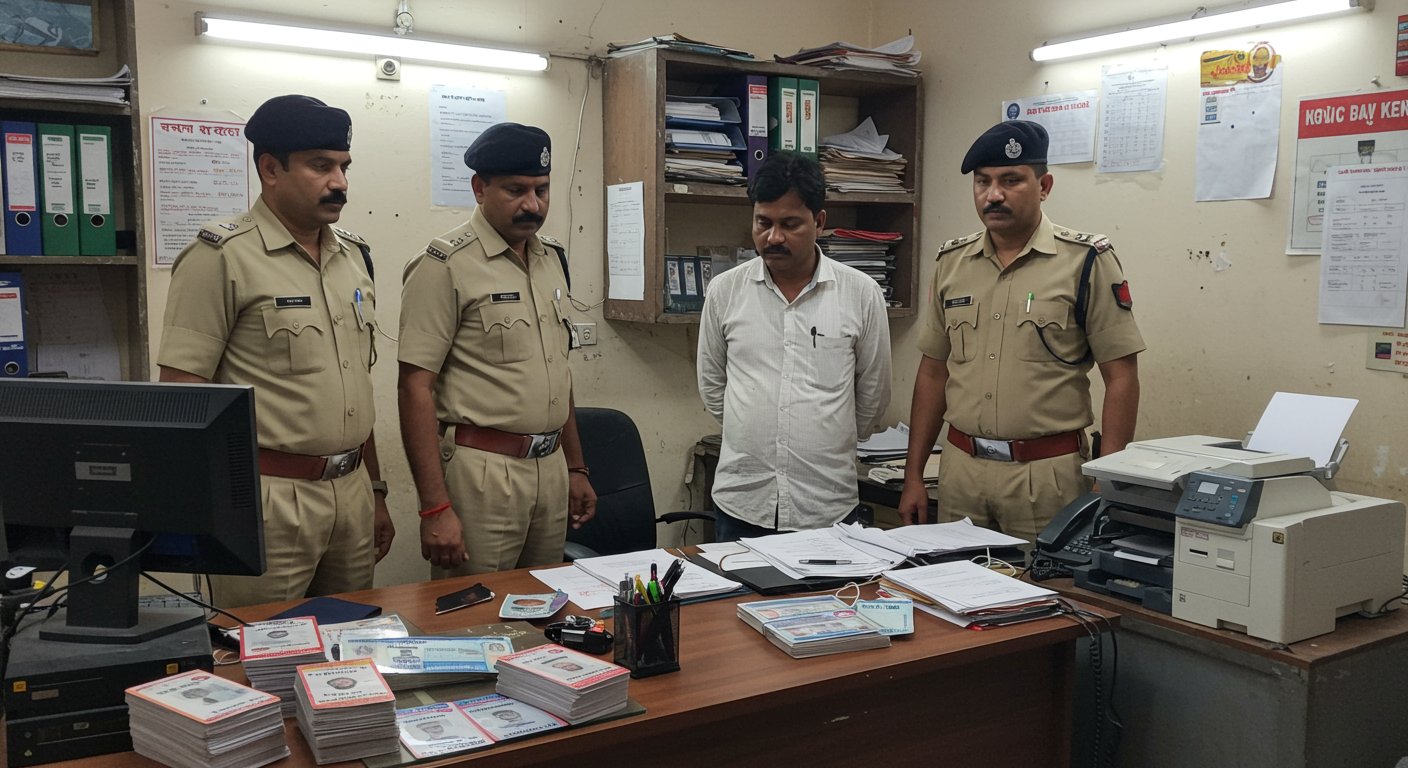 Major revelation in Bareilly: Fake Aadhaar and Ayushman cards were being made at a Jan Seva Kendra, operator arrested