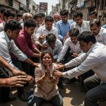 Humanity Shamed in Bareilly: Mob Brutally Beats Young Woman Mistaking Her for Thief, Ignoring Pleas for Mercy