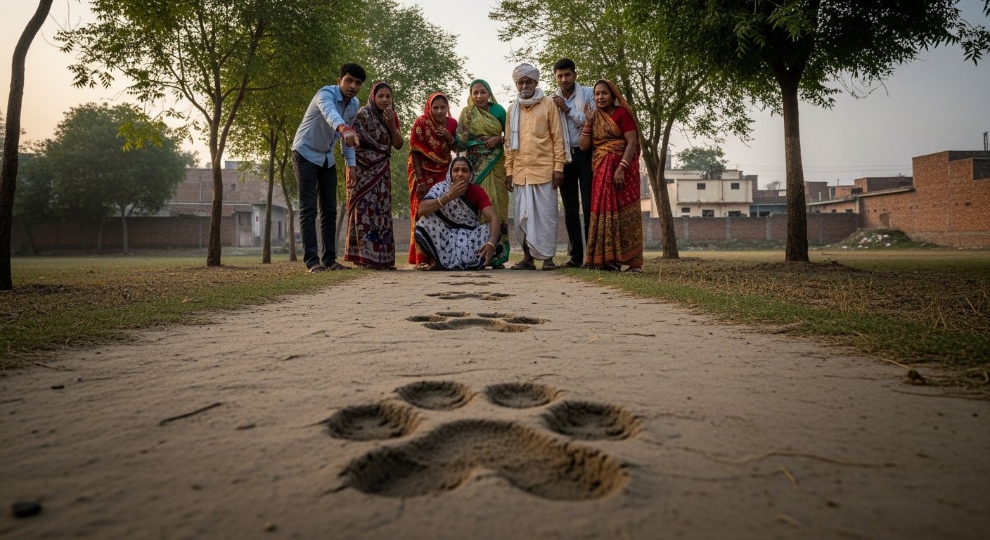 Bareilly: Leopard Sighted Again in Hafizganj; Pugmarks Found in Ambedkar Park, Causing New Panic Among Villagers