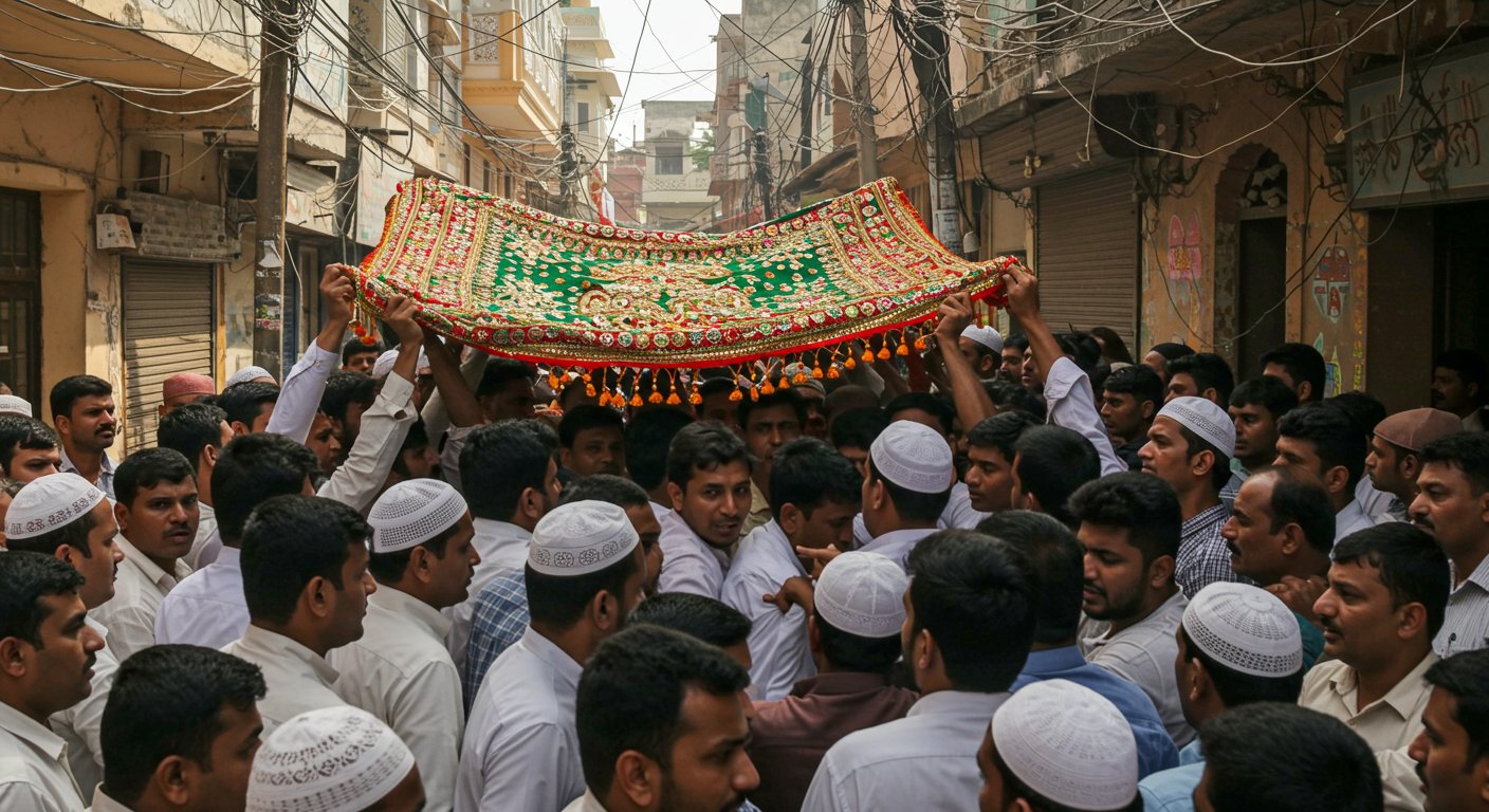 Bareilly: Urs-e-Razvi's Chadar Procession Stopped, Massive Uproar and Sloganeering