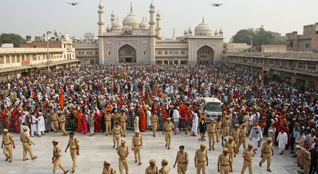 Bareilly Urs: Tight Security Cordon, City Divided into 29 Sectors, 2000 Police Personnel Deployed, and Drone Surveillance