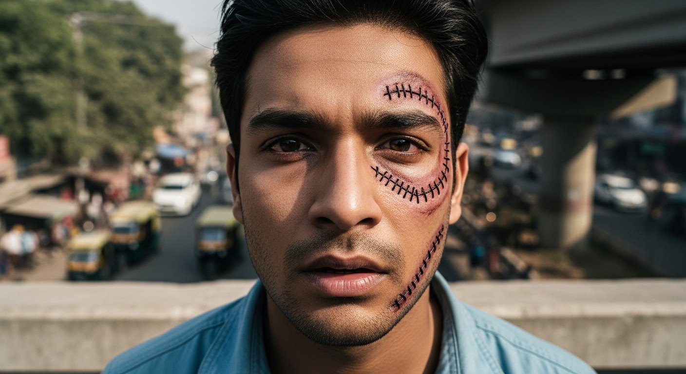 Chinese Manjha Wreaks Havoc in Bareilly: Young Man Suffers Deep Facial Wound on Chaupula Bridge, Gets 10 Stitches