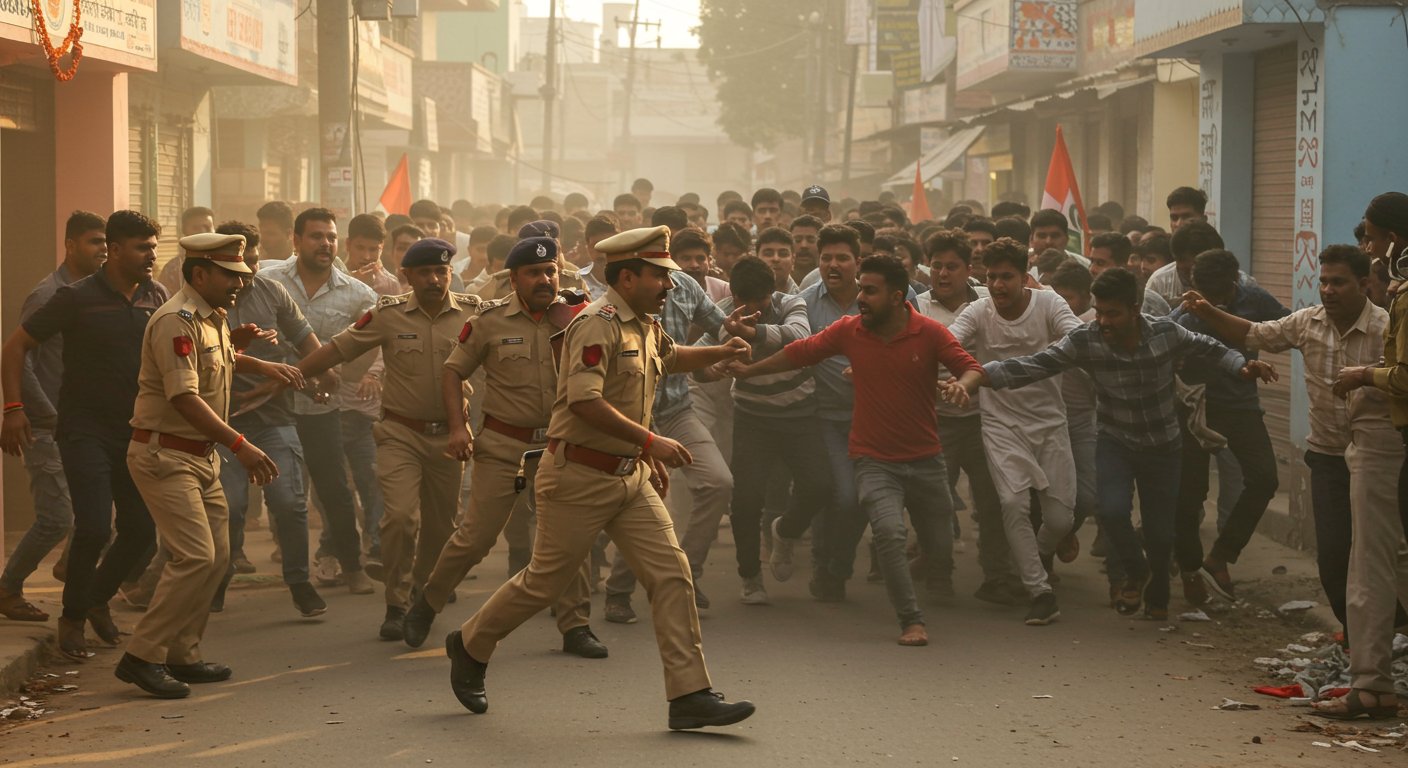Uproar in Etah Before Janmashtami: Police Team Attacked, Firing Spreads Panic, Area Tense