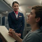 Boy Draws Amazing Sketch of Air Hostess on Plane, Video Goes Viral!