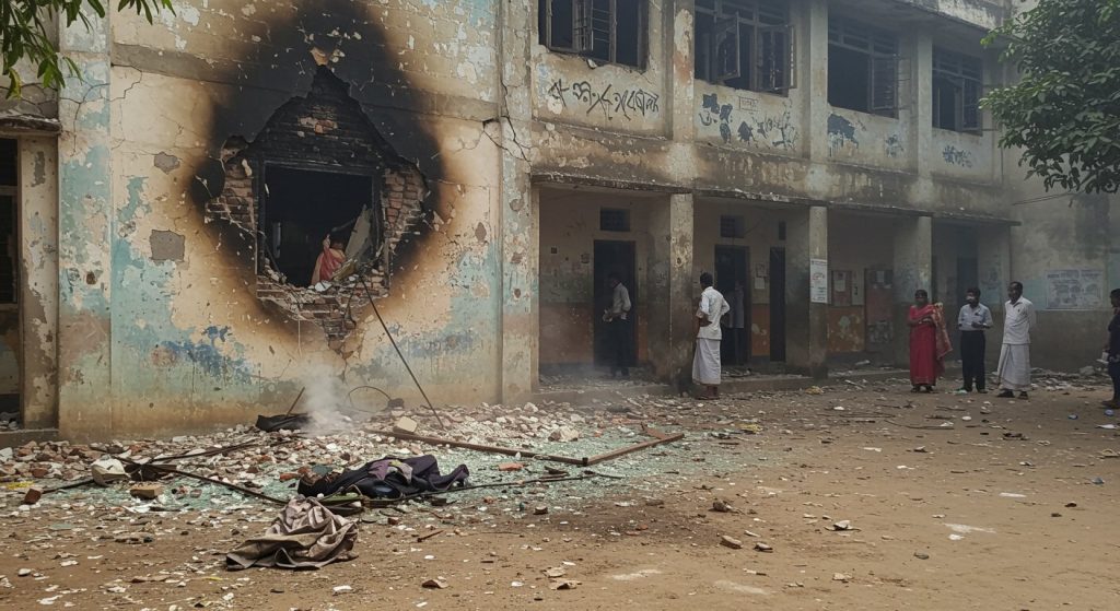 Massive bomb blast near a school in West Bengal: One dead, one seriously injured, tension in the area