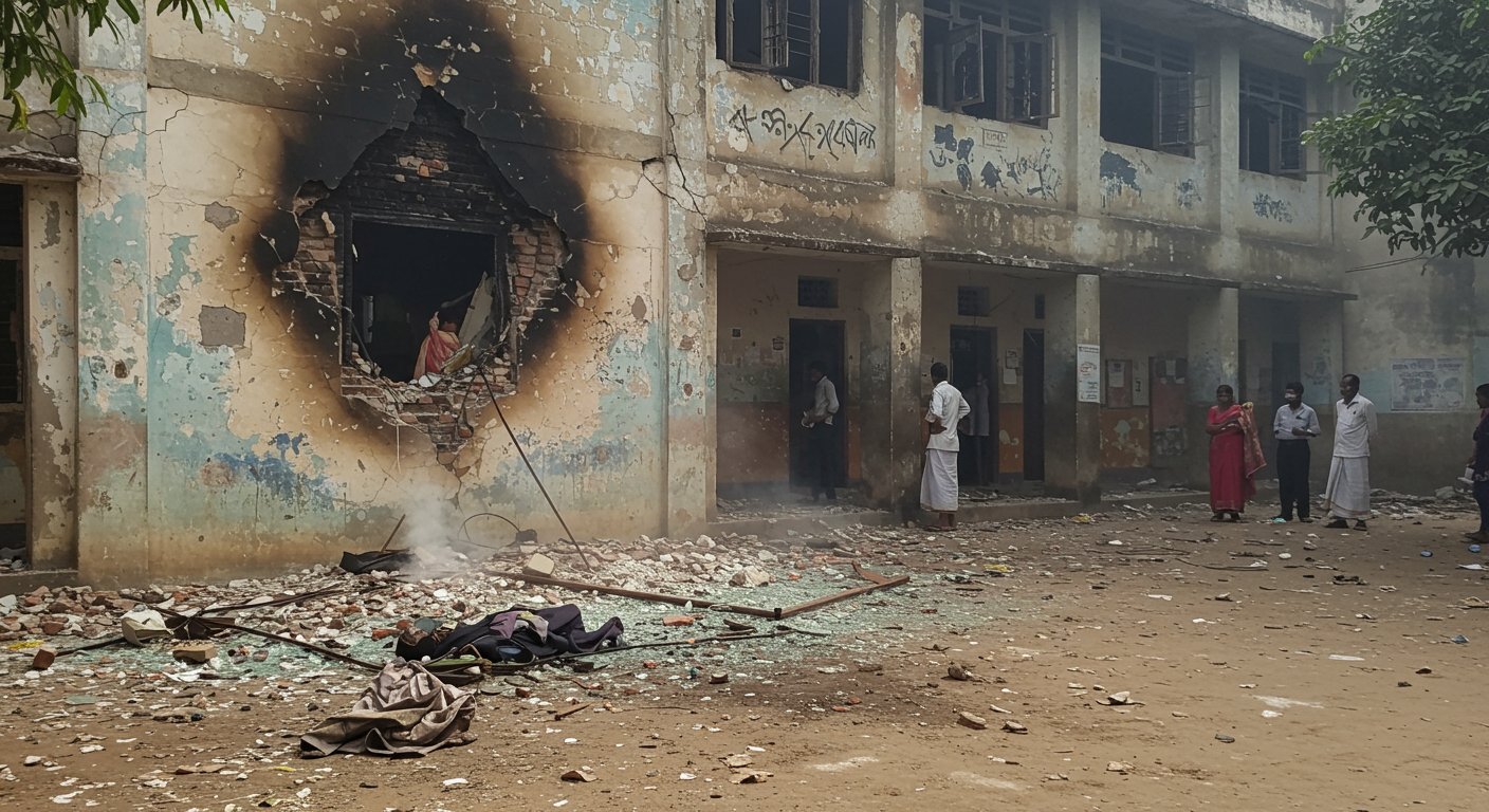 Massive bomb blast near a school in West Bengal: One dead, one seriously injured, tension in the area