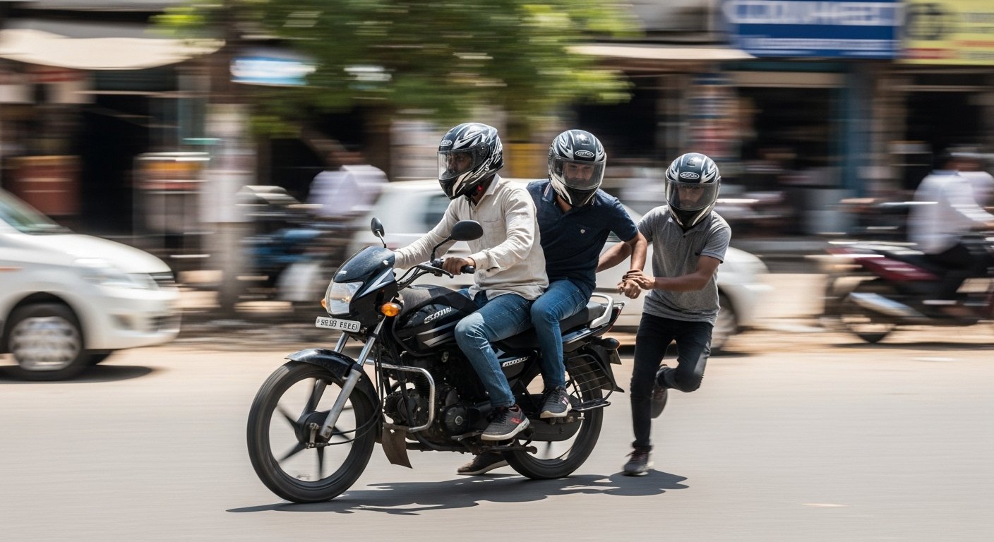 Broad Daylight Bike Theft: Bike Vanishes in 15 Seconds, Video of Helmeted Thieves Goes Viral!