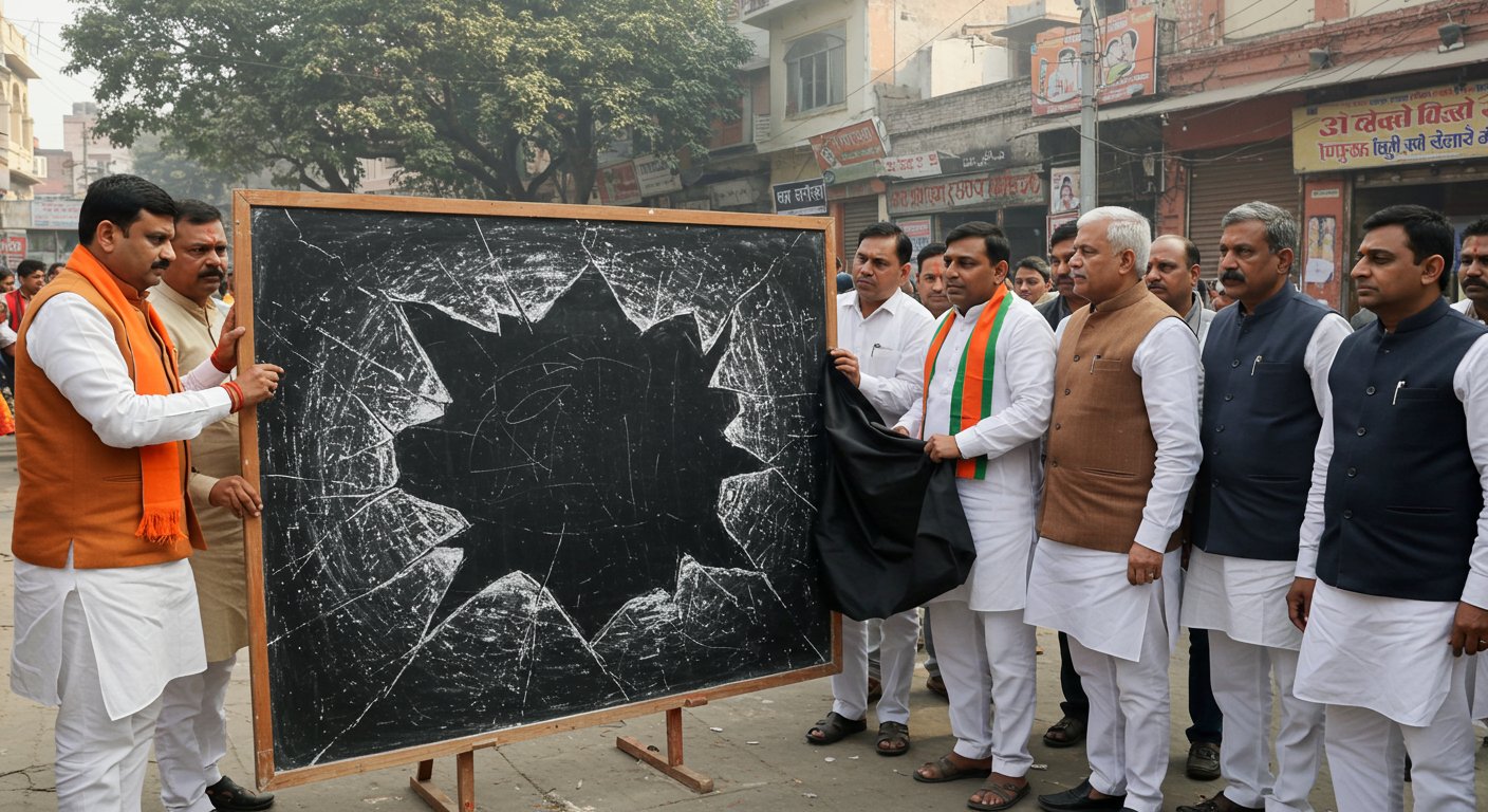 BJP's Major Attack on SP's 'PDA School': Demands Apology from Akhilesh Yadav After Revealing 'Dark Truth' in Poster