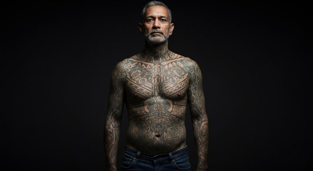 2 Crore Tattoos: Man's Body Becomes a 'Notice Board', Sparking Widespread Discussion!