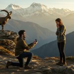 Viral Video: A boy was proposing to his girlfriend in the mountains, when a shocking incident unfolded behind him!