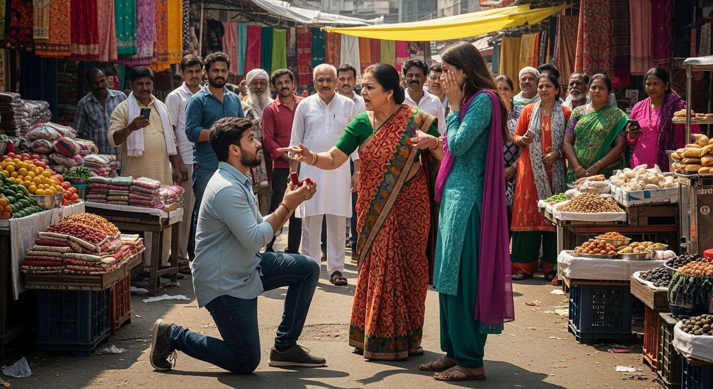 Son arrives to propose, stepmother creates a ruckus in the marketplace! Video goes viral