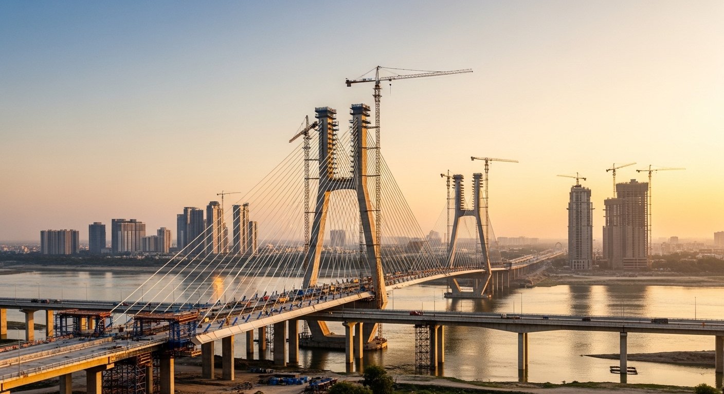 Bridge being built on Yamuna, 3 cities can be covered in 25 minutes, property upon completion...