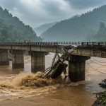 Bridge connecting Pathankot to Himachal collapses in Punjab; Heavy rain in Uttarakhand, Himachal, Jammu and Rajasthan, schools closed; Narmada overflowing in MP