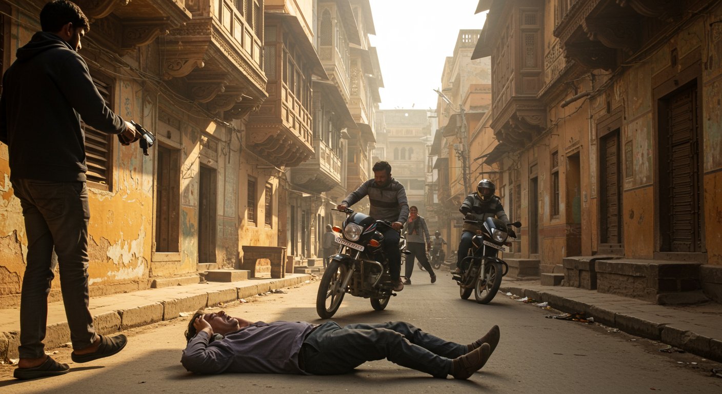 Varanasi Shaken: Middle-aged man shot in temple in broad daylight; attackers arrived on bike.