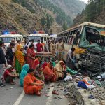 Bus carrying devotees from Amroha to Vaishno Devi crashes in Jammu: One dead, over 20 injured, mourning in the area