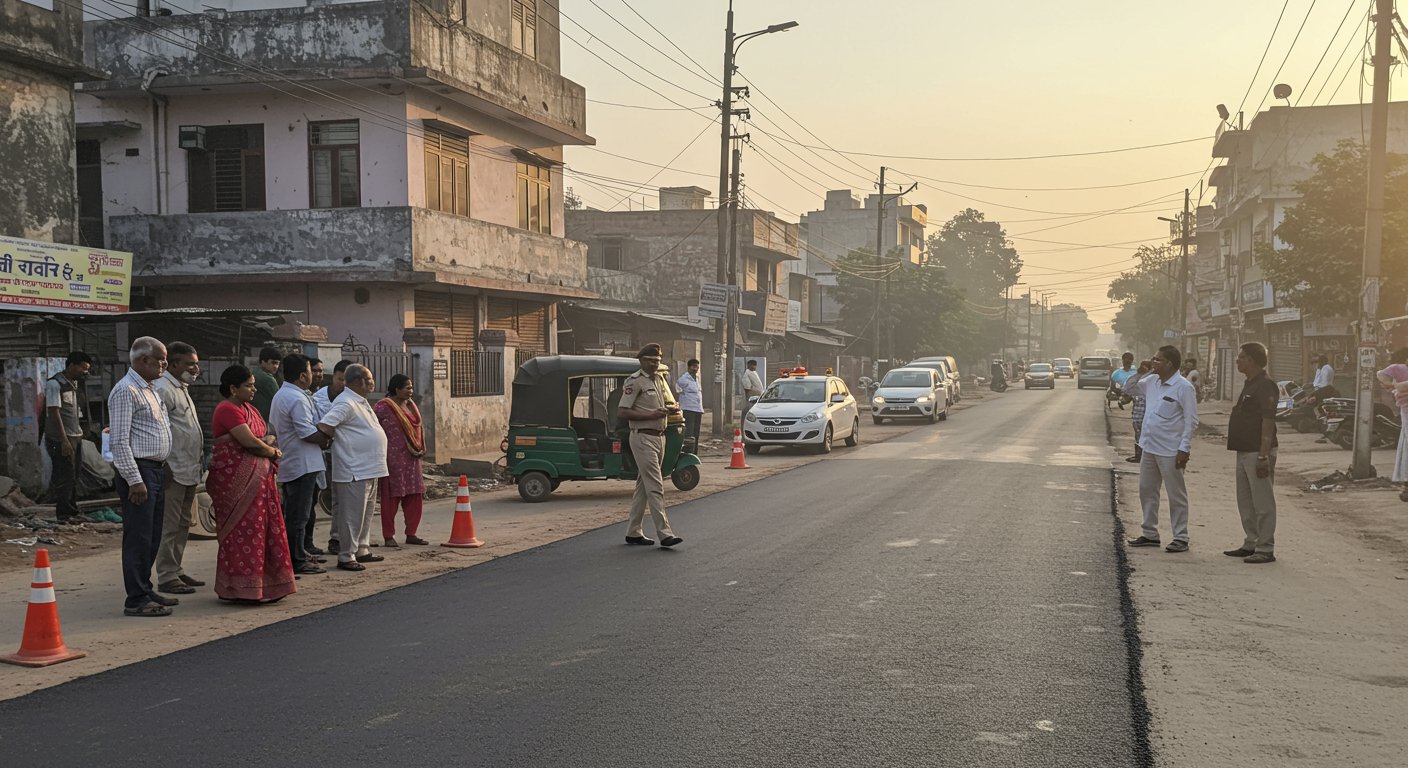 Capital Ready for Shubhanshu Shukla's Welcome: Road Built Overnight in Front of House, Traffic Diverted on Six Routes, People Abuzz