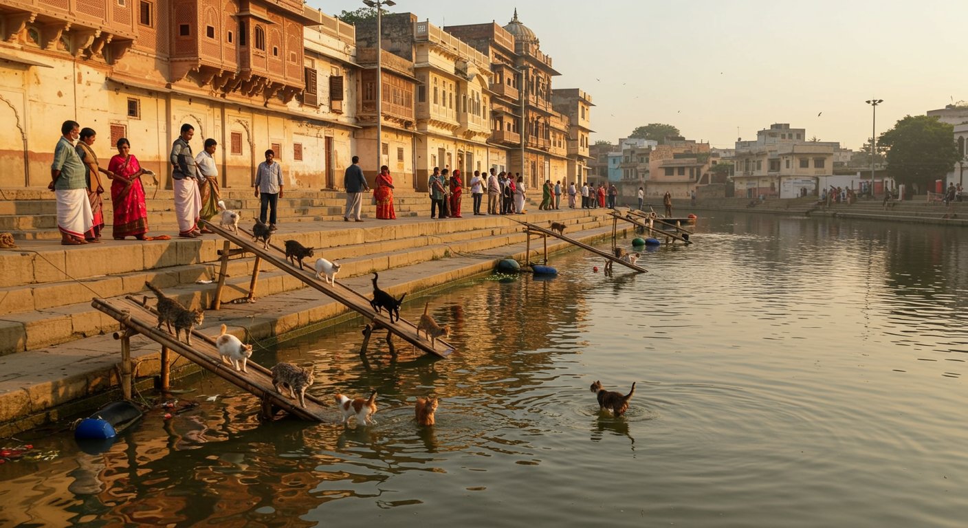 The administration of this city took an astonishing step to save cats drowning in the canal!
